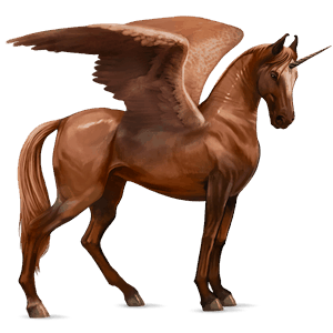 unicórnio alado de passeio tennessee walker castanho