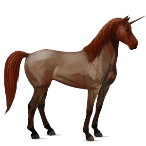 unicórnio de passeio lusitano baio de cabos negros