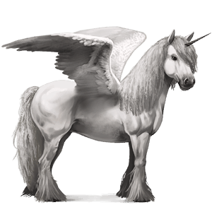 unicórnio alado de passeio palomino