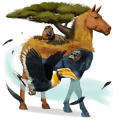 cavalo de passeio lusitano castanho