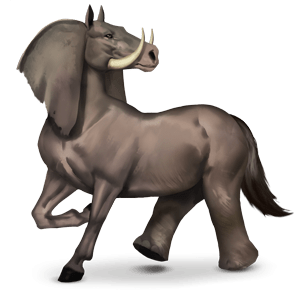cavalo selvagem elefante