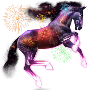 cavalo divino fogos de artifício