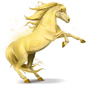 cavalo do arco-íris shiny yellow