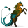 cavalo errante dos pássaros udu-de-coroa-azul