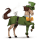 cavalo errante todo enrolado em papel-filme